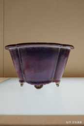 “博物館裡的瓷器史”23北宋•鈞窯玫瑰紫海棠式花盆（故宮博物院藏）